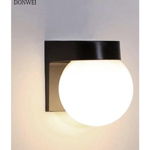 Acrylic LED Wall Lights Outdoor Ball Wall Lamp AC85-265V Outdoor Balcony Sconces waterproof IP65 Garden Lighting Fixtures