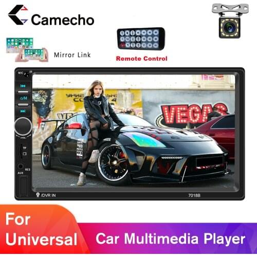 Camecho 2din Car Radios 7" Car Multimedia Player HD TF AUX Bluetooth ISO Android Mirrorlike Autoradio for Universal Car Stereo