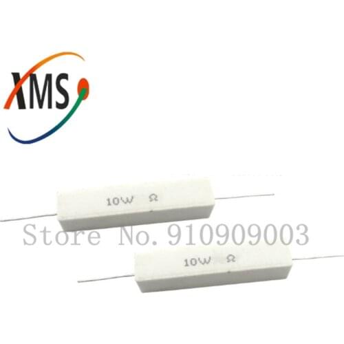 10pcs 10W Cement resistance resistor 1 2 5 8 10 15 20 25 100 ohm 1R 2R 5R 8R 10R 15R 20R 25R 100R 1k 2k 10k