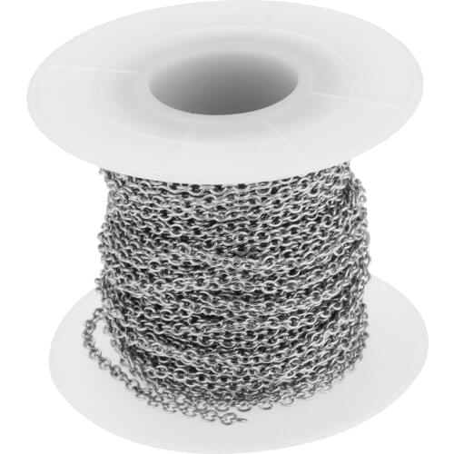 Stainless Steel Cross Chain Cable Chains for Bracelet Necklace Making Jewelry Accessories DIY