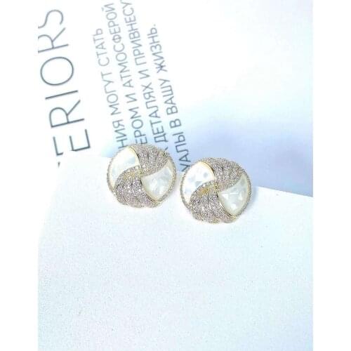 EYER Luxury Elegant Flower Blue Earrings CZ Cubic Zircon Craystal Bridal Earrings Accessories For Women Wedding Jewelry gift