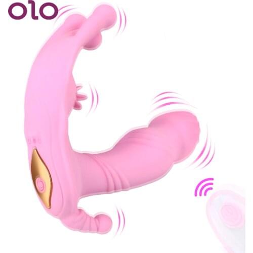 OLO 7 Mode Dildo Vibration Panties Sex Toys for Women Clitoral Stimulator Erotic Wearable Vibrator Intelligent Heating