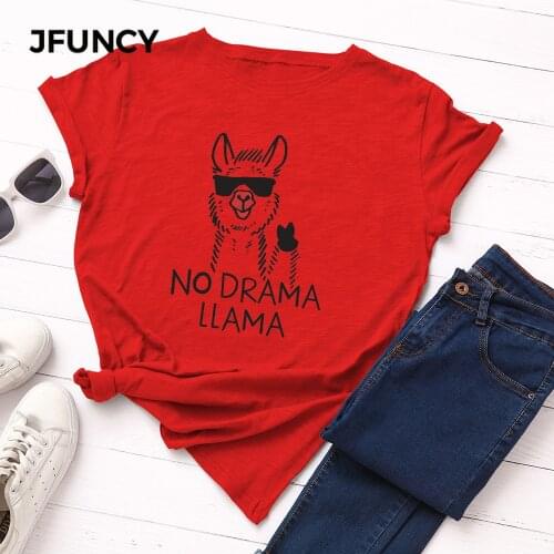 JFUNCY 100% Cotton Summer T Shirt Women O-neck Short Sleeve Woman Tees Tops Oversize S-5XL Casual Female T-shirts