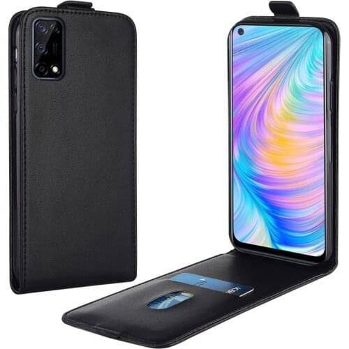 Flip Up and Down Leather Case for Realme Q2 RMX2117 RMX2032 CPH2207 Vertical Cover for Realme Q2 q2 Case Phone Bag