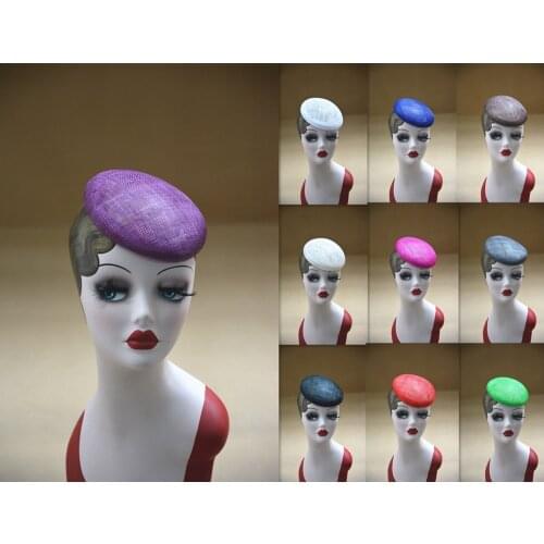 15.5 cm Round sinamay Hat Base Button Inspired Percher Hat fascinator Millinery Base B065