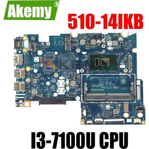 LA-E221P Laptop motherboard for Lenovo YOGA 510-14IKB Flex4-1480 original mainboard I3-7100U