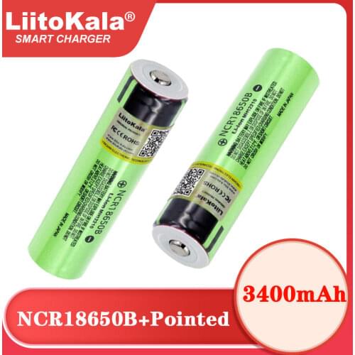 2020 Liitokala Original NCR18650B 3.7 v 3400 mAh 18650 Lithium Rechargeable Battery with Pointed(No PCB) batteries