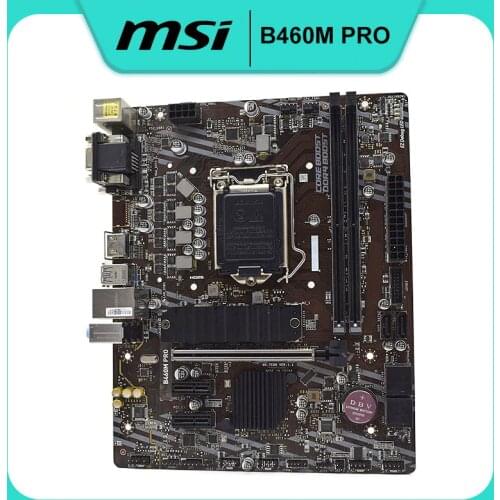 MSI B460M PRO Motherboard LGA 1200 DDR4 Intel B460 Tenth generation Core CPU USB3.2 Micro ATX Intel 99%new Desktop Motherboard