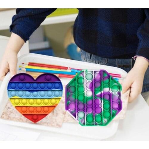 Multicolor Soft Silicone Desktop Bubble Sensory Toys Extrusion Autism Special Needs Stress Reliever Anxiety Relief Toys