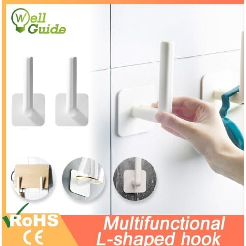 Multifunctional Hooks Sticky Hook Self Adhesive Storage Hanging Household Practical Wall Door Storage Holder Strong Hanger Rack