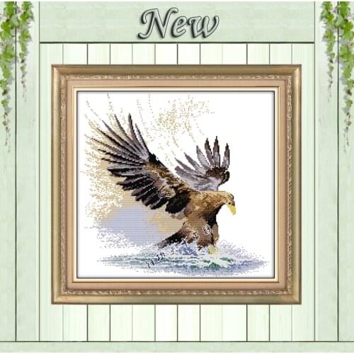 A flying eagle animals decor DIY Painting DMC 14CT 11CT NKF Cross Stitch Counted Print on canvas Embroidery Sets Needlework Kits