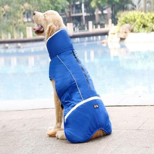 Autumn and winter large pet jacket thick reflective jacket vest large dog clothing waterproof reflective warm dog clothes