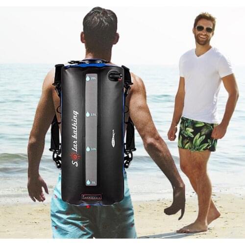 Camping Solar Shower Bag Portable Multifunctional Solar Bathing Heating Floating Bag for Outdoor Traveling Hiking Equipment