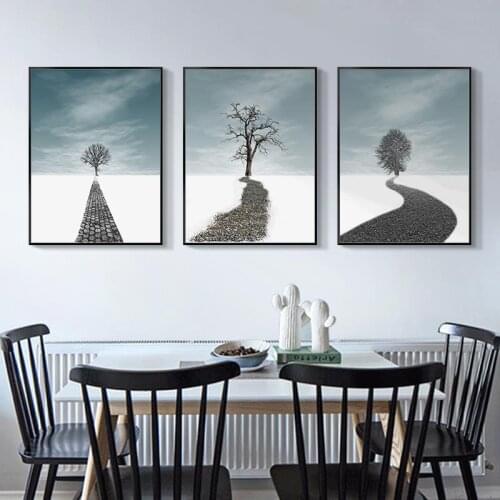 Posters And Prints Tree In Water Landscape Wall Pictures For Living Room Picture Wall Art Canvas Painting Nordic Poster Unframed