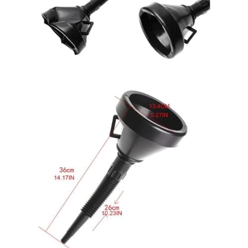 R3MD Retractable Oil Funnels Car Motor Filled Filter Funnel with Flexible Spout Extension and Handle on the Side
