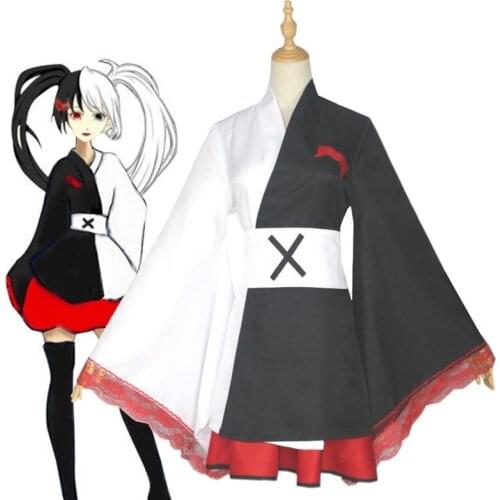 Danganronpa Lolita Dress Women Monokuma Cosplay Costum JP Kimono Pinafores Dresses Halloween Carnival Party Costume