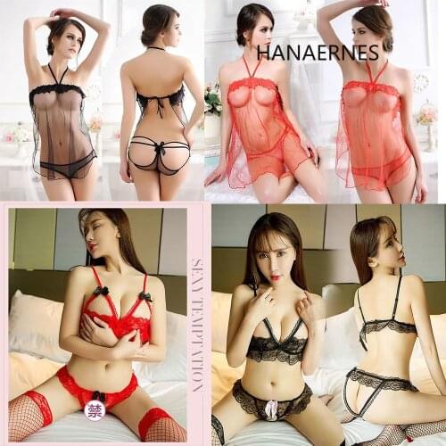 Sexy Lingerie Passion Pajamas Open File Free Take Off Sexy Temptation Bed Three-point Bra Bikini Suit Women