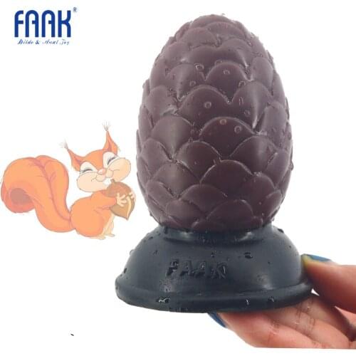 Silicone anal sex toys pine cone butt plug suction deep texture pussy masturbate anal massage adult sex products sex shop