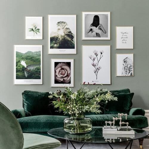 Nordic Flowers Poster Landscape Canvas Painting Quote Wall Art Pictures For Living Room Modern Decorative Prints On The Wall