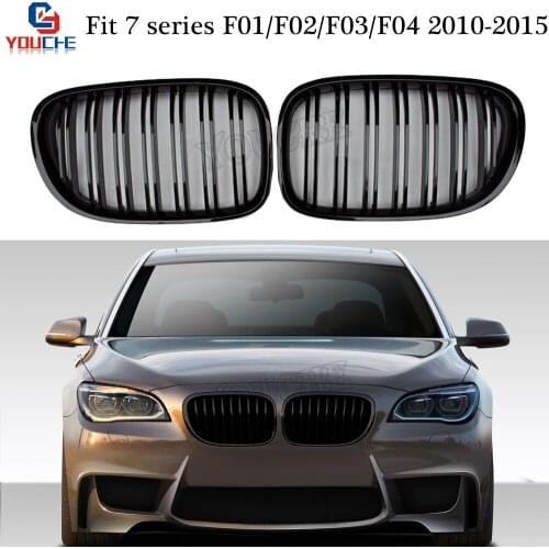 Replacement Gloss Black Front Bumper Grille Mesh for BMW 7 Series F01 F02 F03 F04 2010 - 2015 730i 740i 730Li 740Li 750i