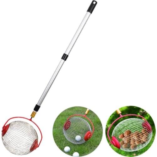 Stainless Steel Nut Gatherer Fruit Collector Garden Rolling Nut Harvester Fruit Picker for Picking up Walnut Chestnut Pecans