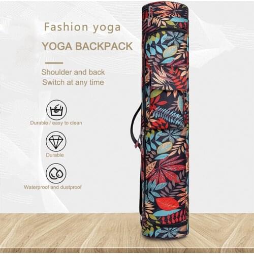 Printed Yoga Bag Yoga Mat Bag Sports Mat Bag Pilates Mat Backpack Fitness Dance Gym Mat Cover Sports Backpack
