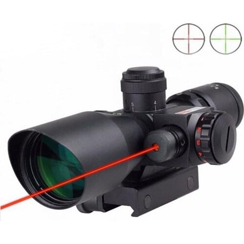 Tactical Rifle Scope 2.5-10X40 Infrared Laser Sight Cross Scope Optical Lens Fit For Hunting Gun Rifle Airsoft Sniper Magnifier