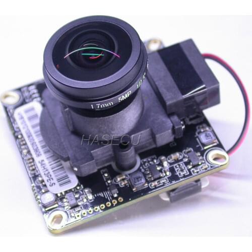 Enhanced night vision IPC 720P Super Wide Angle 1.7mm LEN 1/3" SONY IMX225+Hi3518 IP camera module board +LAN cable+ IRC