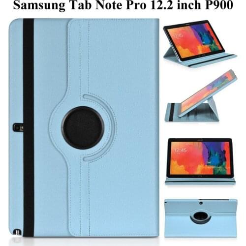 360 Degree Rotating PU Leather Smart Case For Samsung Galaxy Tab Note Pro 12.2 inch P900 P901 P905 SM-P900 Tablet Case+Film+Pen