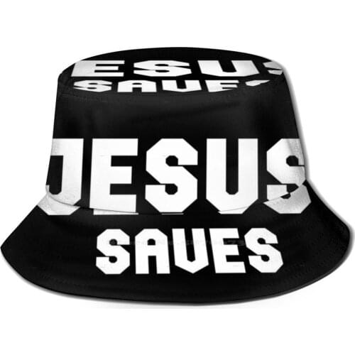 Jesus Saves Black Face / Christian Black Face / Christian Quote Face Korean Caps Funny Beach Bucket Hats Jesus Saves Christian