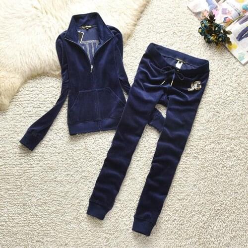 Women sports suit zip-up sweatshirt+pant velvet tracksuit female running sports jogging casual leisure set sweatsuit two piece