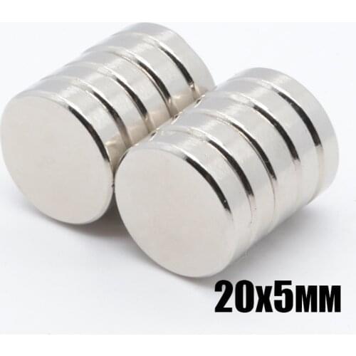 20pcs 20*5 mm N35 Mini Super Strong Rare Earth Fridge Permanet Magnet 20x5 mm Small Round Neodymium Magnet 20*5 mm