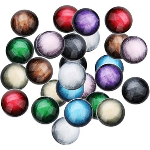 30 Pieces 12mm Round DIY Phone Case Decoration Multicolor Cabochon Accessory