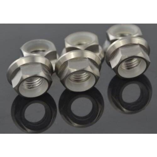 4PCS Titanium Ti M10 Pitch Sprocket Flange Lock Nut For Honda Suzuki Yamaha Nuts M10x1.25mm