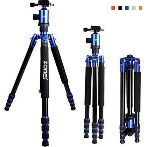 DHL Free Shipping Zomei Z888 DSLR Camera Tripod Monopod & Ball Head Quick Release Plate Reversible Centre Axis With Case