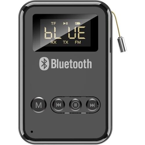 2-In-187.5-108MHz Wireless Audio Adapter LED Digital Display FM Transmitter Receiver For TV Car Audio Speaker