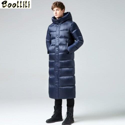 Boollili Winter Long Goose Down Jacket Men Clothes Puffer Jacket Mens Down Coat Parka Jackets Doudoune Homme