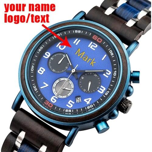 DODO DEER Custom Private Watch for Men Quartz Chronograph Male Wristwatches Mens Stop Engrave Brand Name Logo Gift Dropshipping