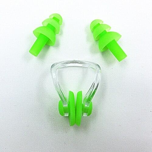 Eco-friendly silicone soundproof earplugs swimming earplug swimming nose clip