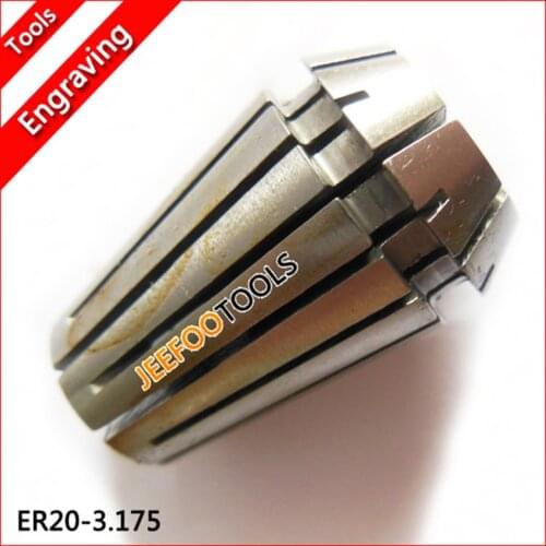 ER20-3.175, ER collet, spring collet, ER nut, clamping range for cnc router and milling cutting tools