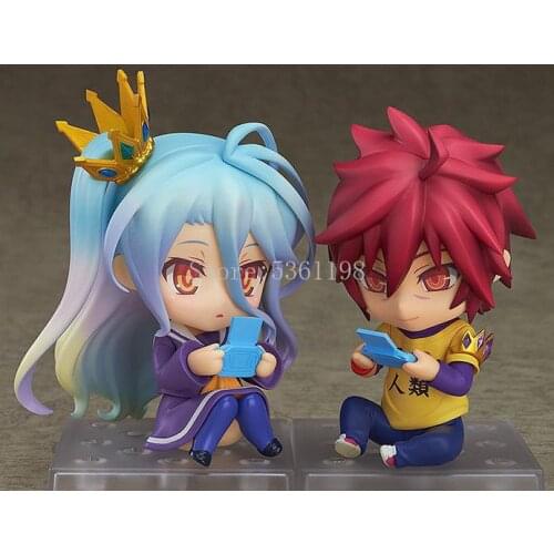 Anime Figure No Game No Life Shiro 653# Jibril 794# Sora 652# PVC Action Figure Toys Jibril Figurine Collection Model Doll Gift