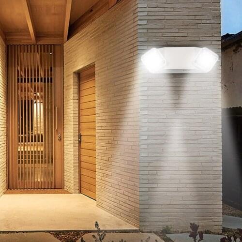 AC85-265V LEDs Emergency Light Two-Head Adjustable 1800mAh Batterys Wall-Mounted Lamp for Residential Commercial Garage