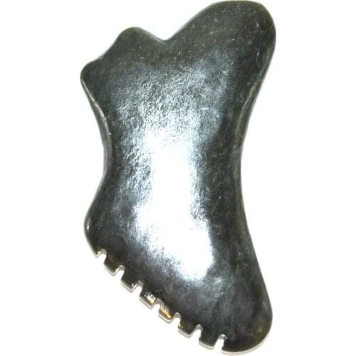 Hot Boot Shape Nephrite Jade Guasha Massager, Gua Sha Board Improving Blood Circulation