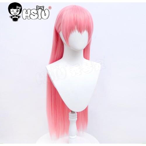 「HSIU Brand」Tsukasa Yuzaki wig Anime Tonikaku Kawaii Tsukuyomi cosplay Pink long hair Fiber synthetic wig+ Free wig cap
