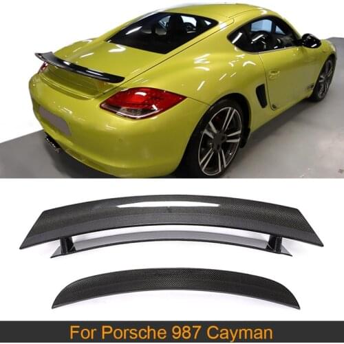 Carbon Fiber Rear Trunk Spoiler Wing For Porsche 987 Cayman 2005 - 2012 Car Rear Trunk Boot Lip Wing Spoiler