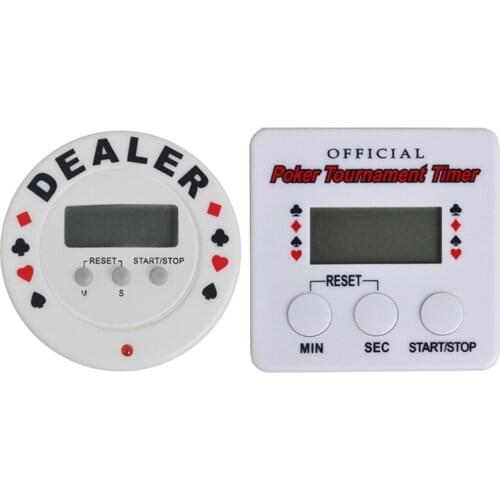 Casino Poker Tournament Timer Digital Dealer Timer Black Jack Plastic Poker Chips Game Accessories