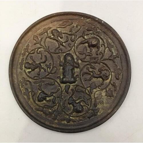 Chinese ancient Animals statue Bronze mirror decoration mirror Home decoration metal crafts
