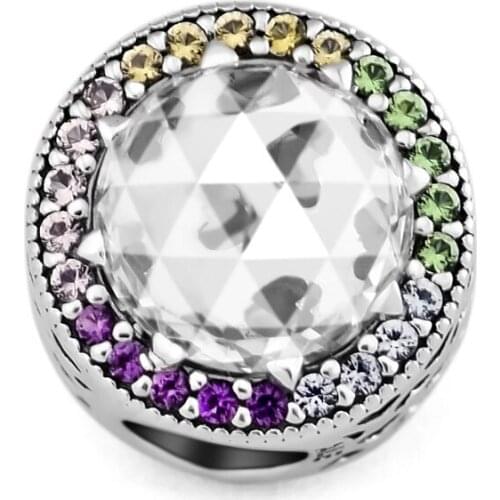 2018 Summer Collection 925 Sterling Silver Jewelry Multi-Colored Crystals Charms Original Beads Fits Bracelets For Jewelry