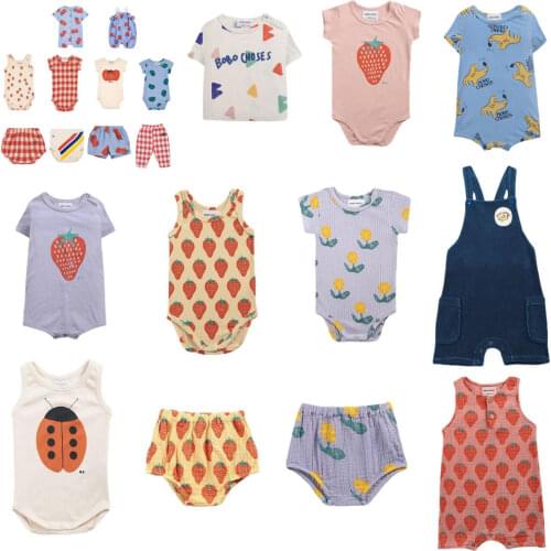 Newborn Baby Bodysuits 2021 New Summer BC Infant Girls Boys Rompers Cute Cartoon Toddler Children Romper Cotton Ropa Bebe Cloth