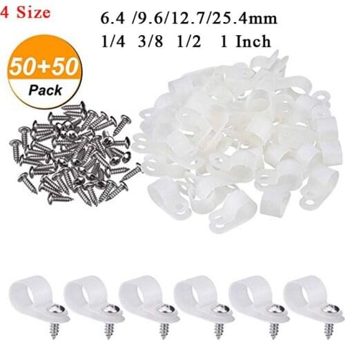 Rope Light P-Style Mounting Clips Compatible Pan Head Phillips Screws Nylon Screw Mounting Cord Fastener Clips Cable